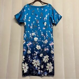 St. John Women’s Dress Size 6 Floral Silk Blend Shift Lightweight Quiet Luxury